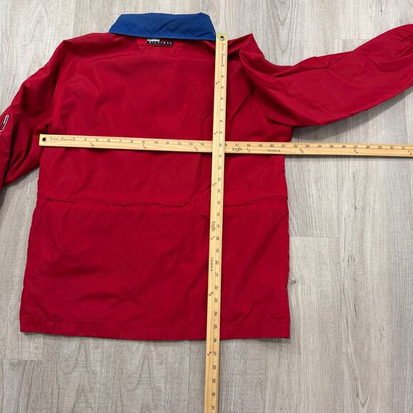 Vintage Tommy Hilfiger Jacket Men's Medium Red Full Zip Hip Hop 90s Streetwear - Picture 8 of 8